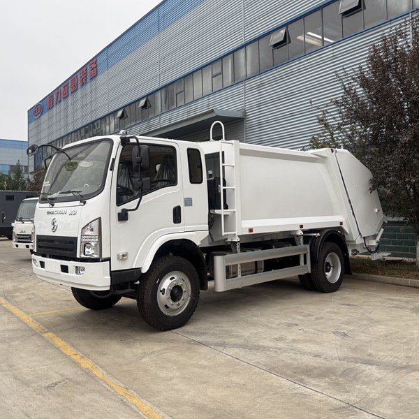 Shacman 6 wheels X9 rear loader garbage compactor 12cbm_Chengli